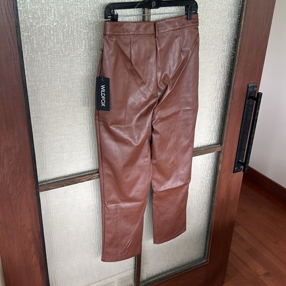Wildfox Princess Seams Split Hem Faux Leather Pants size Med NWT - Picture 7 of 7